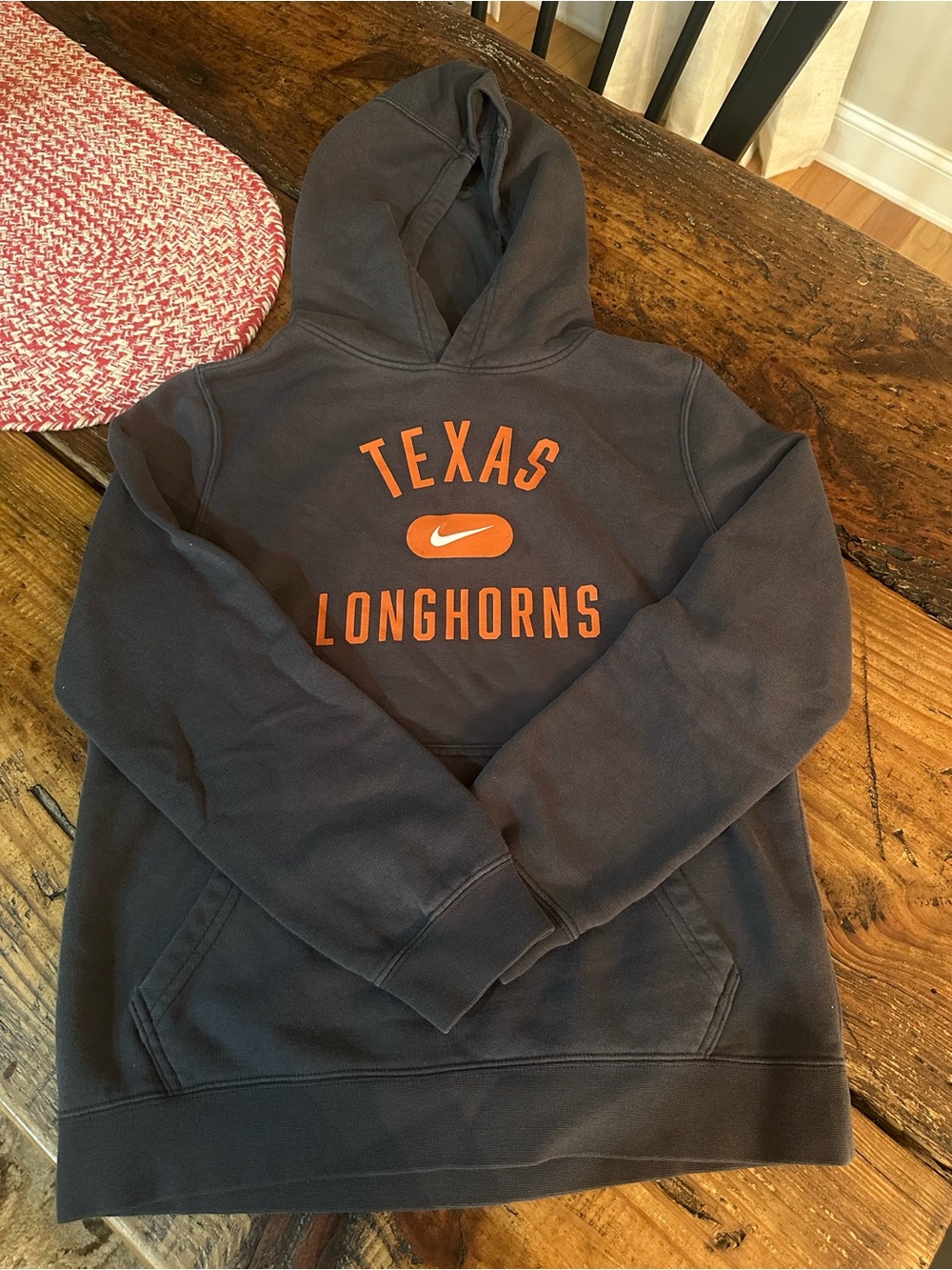 Nike Charcoal Hoodie with Orange Texas Longhorns Logo